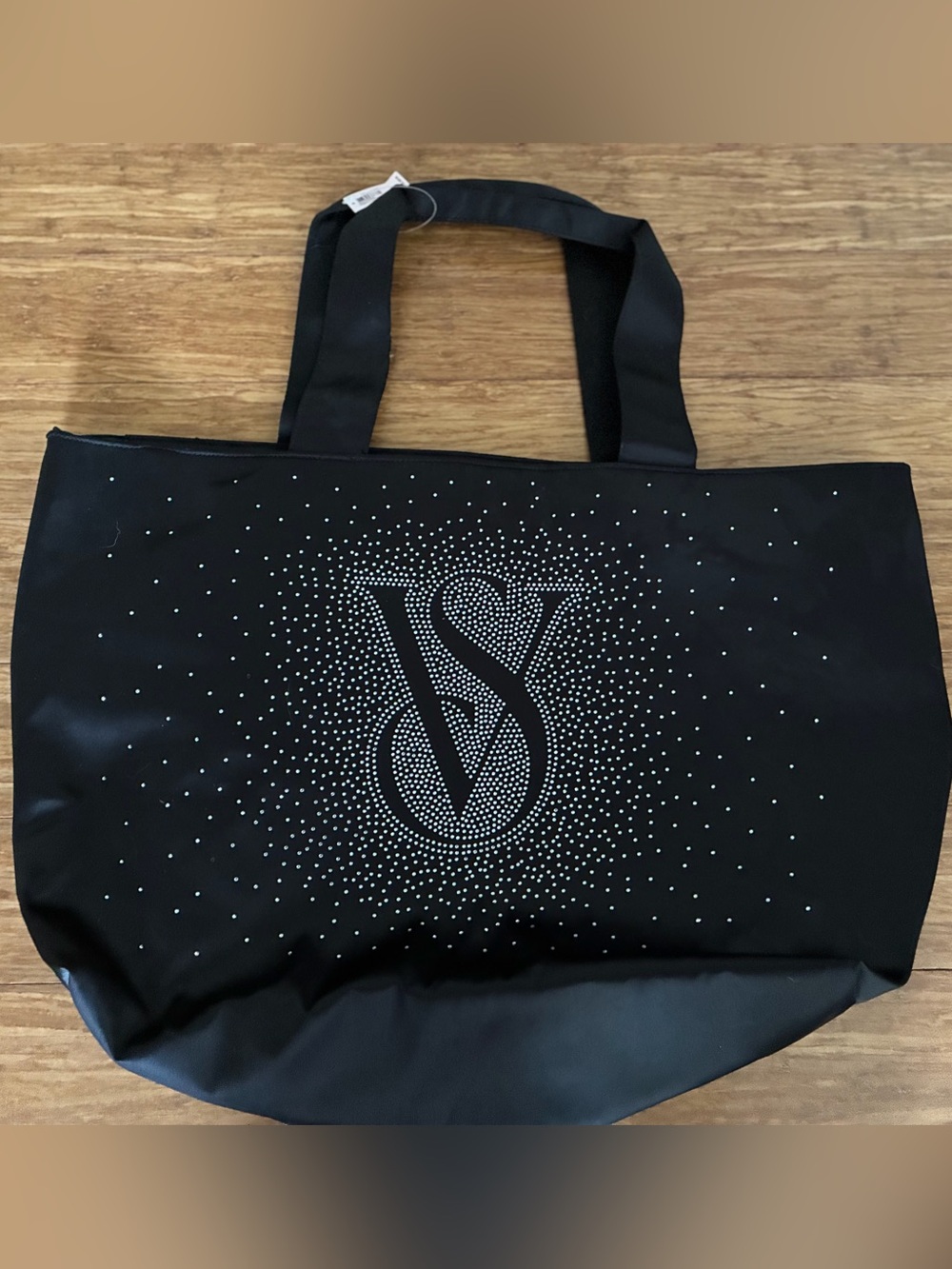 Victoria's Secret Black Tote with Rhinestone VS Logo